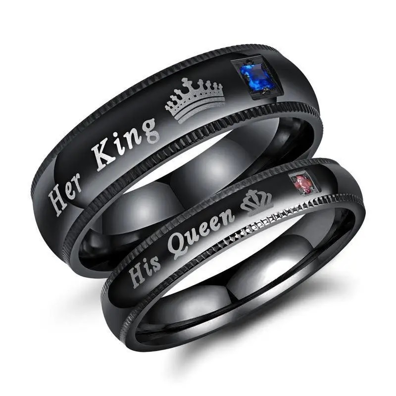 Her King žiedas - Juoda / 59mm