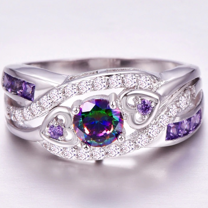 Žiedas CO-6469 - Sidabrinė / VioletinėAB / 67mm