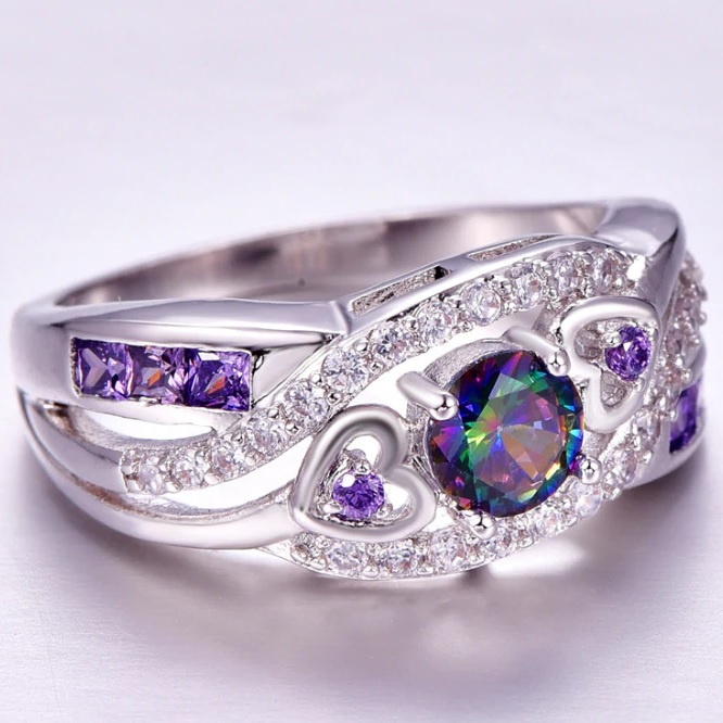 Žiedas CO-6469 - Sidabrinė / VioletinėAB / 67mm