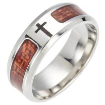 Žiedas KR-17403 - Sidabrinė / Ruda / 69mm